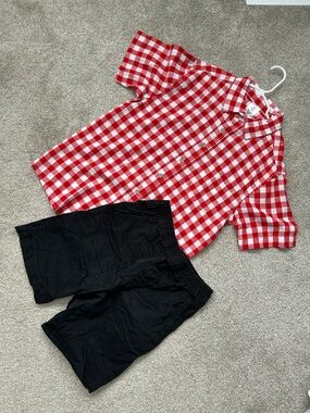 Boy’s Button Up Shirt & Shorts Set